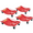 Red, variant on Mescukay Car Dolly Set of 4-10000LBS Capacity Heavy Duty Wheel Dollies for Moving Cars, 3.5" Steel Casters, Anti-Slip Rails, Alloy Steel (24x15in)
