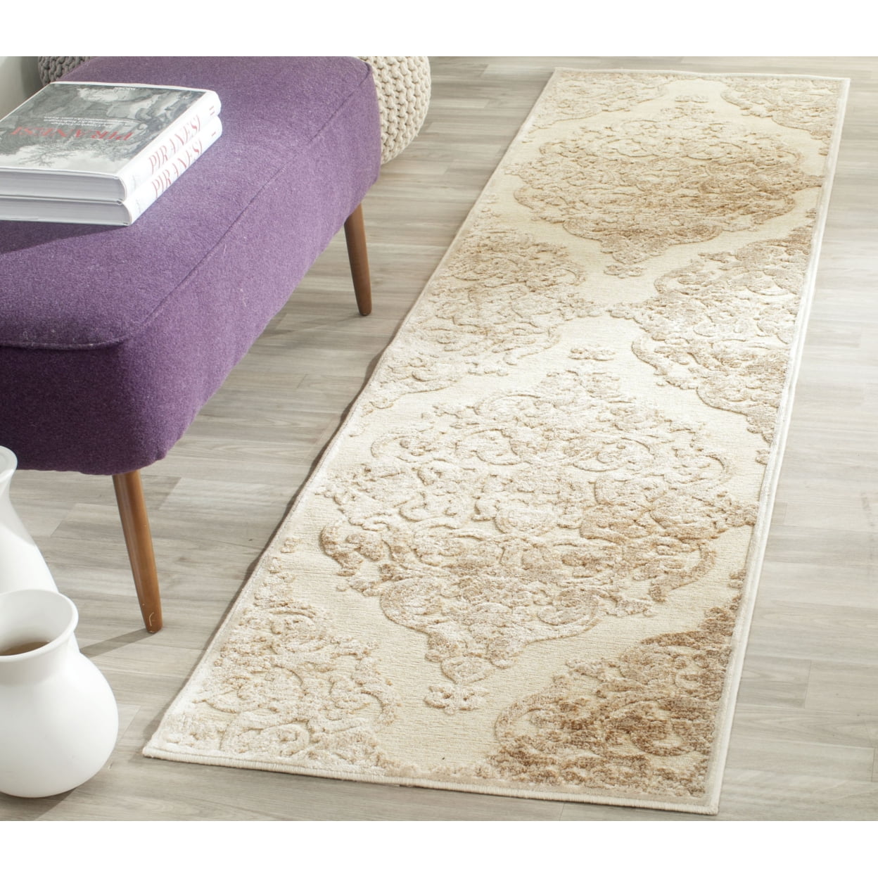 SAFAVIEH Paradise Alannah Damask Vines Area Rug, Stone, 8' x 11'2"