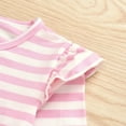 thumbnail image 5 of Odeerbi Girls Dress Baby Girls Clothes Valentine's Day Rib Round-Neck Striped Blouses Suspender Skirt 2025 Fashion Two Piece Set Pink, 5 of 5