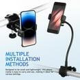 thumbnail image 2 of 1 Set Mic Stand Phone Holder Metal Phone Mount Clamp Rotating Microphone Stand Guitar Phone Holder, 2 of 5