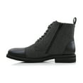 thumbnail image 5 of Polar Fox Brooke MPX806061 Woolen and Synthetic Leather Lace-up Fashion Chukka Boots with Zipper Closure, in Black & Wool, Men's Size 10.5, 5 of 8