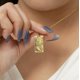 thumbnail image 5 of Collar de Tarot JeenMata La Luna Joyas con Colgante Personalizadas Unisex En Baño de Oro Amarillo, 5 of 6