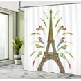 thumbnail image 5 of Ambesonne Psychedelic Shower Curtain, Eiffel Fireworks, 69"Wx75"L, Multicolor, 5 of 5