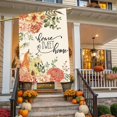 thumbnail image 2 of Fall Dahlia Sweet Home Welcome Garden Flag 28 x 40 Inch Double Sided Autumn Thanksgiving Pumpkin Burlap Large Yard House Flag Farmhouse Seasonal Holiday Patio Outdoor Outside Decoration, 2 of 6