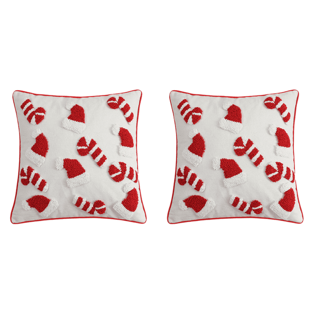 Fundas Almohada Navideñas Decorativas para Cojines Funda () Rojo Y Blanco