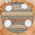 thumbnail image 2 of Stretchable Round Table Cover with Bohemian Floral Design - Colorful Elastic Edge Tablecloth - Fits 52-56 Inch, 2 of 7