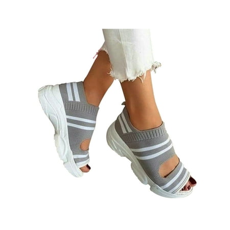 

Daeful Women Wide Width Sneakers Casual Walking Work Running Shoes Summer Dress Sandals