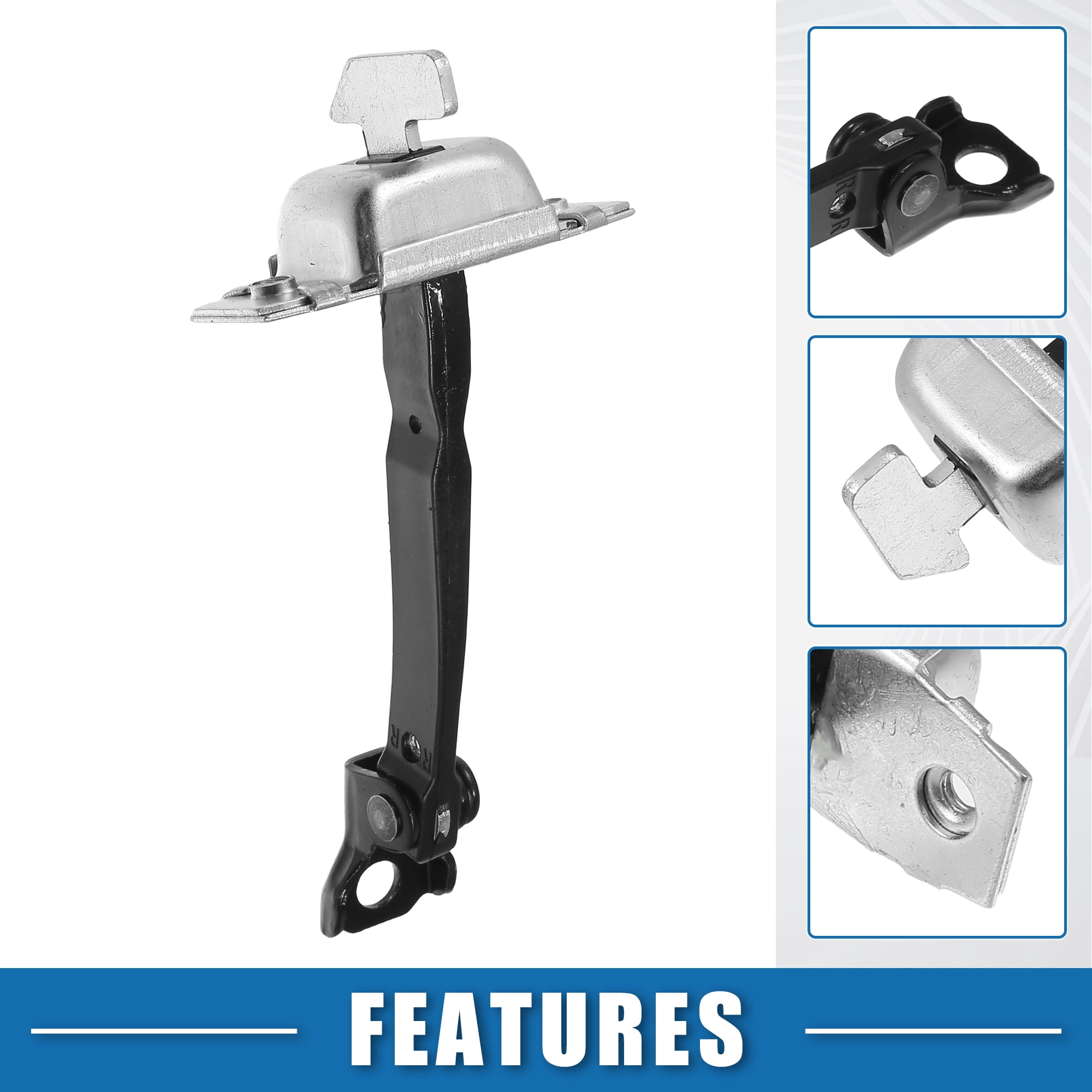 Unique Bargains Door Check Stop Strap for Toyota Prius 2011-2015 Metal Silver Tone