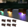 thumbnail image 1 of CHUANK 6-Pack Solar Step Sconce Lights for Home & Garden - Matte Metal Finish  Energy-Efficient LED  Light Sensor Control  Semi-Flush Mount  Polished Plastic Lamp Shade  No Wiring  600mAh, 1 of 7