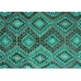 thumbnail image 1 of Ahgly Company Machine Washable Indoor Rectangle Southwestern Turquoise Blue Country Area Rugs, 2' x 3', 1 of 4