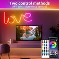 thumbnail image 3 of 100ft LED Neon Lights 24V RGB LED Rope Lights with Remote Control APP Control IP65 Waterproof Flexible Neon LED Strip Lights for Bedroom Room Outdoors Decor (2 Rolls of 50ft), 3 of 7