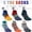 MulticolorC-6pairs, variant on 6 Pairs Cotton 5 Toe Socks for Men & Women, Breathable Moisture Wicking Low Cut Striped Athletic Socks for Running, Cycling & Sports Medium