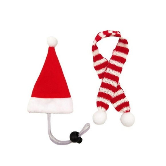 Christmas Pet Chicken Hat Small Pet Christmas Hat With Scarf Super Cute Birds Christmas Hat With