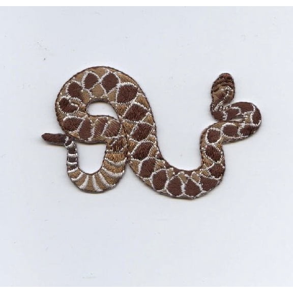 Diamond Back Rattle Snake - Reptiles - Iron on Applique/Embroidered Patch