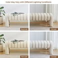 thumbnail image 6 of Zesthouse 63″ End of Bed Bench, Linen Tufted Upholstered Ottoman Bench with Padded Seat and Solid Wood Leg, Modern Entryway Bench for Bedroom, Living Room, Beige, 6 of 12