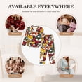 thumbnail image 5 of Goofa Retro Floral Butterfly Printed Women’s 2 Piece Pajama Set Super,Pajamas Women's Long Sleeve Sleepwear Soft Button Down Loungewear Pjs Lounge Set Nightwear-, 5 of 9