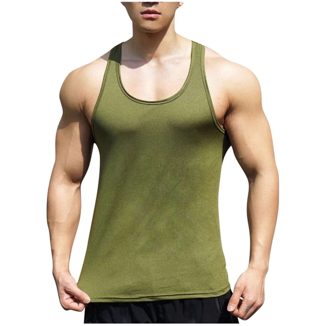 Men's Gym Workout Tank Tops - Soft Lightweight Sleeveless Y-Back Muscle Shirts for Beach & Athletic Wear
