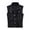 Black, variant on GHSOHS Mens Denim Vest Retro Fashion Stripes Washed Suit Vest Large Size Slim Fit Stand Collar Ripped Jeans Vests Casual Outerwear (Black,L)