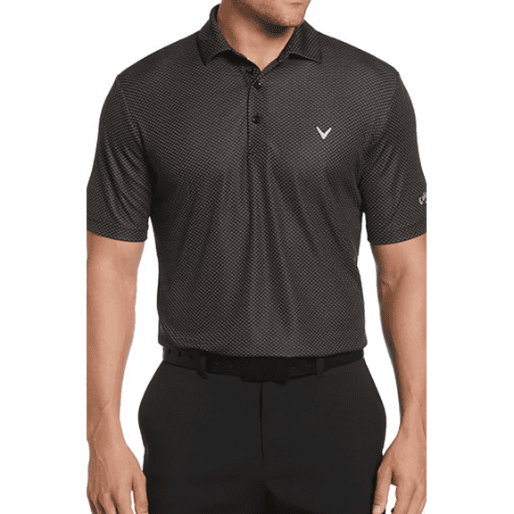 Callaway Men's Pro Spin Chevron Jacquard Short Sleeve Golf Polo,XL