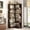 Black Walnut, variant on Homieasy 6-Tier Corner Bookshelf - L-Shaped Etagere Shelf with Baffles, Freestanding Storage for Living Room, Office, Bedroom,White