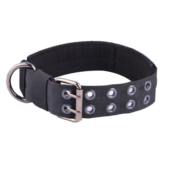 Collar táctico ancho para perros grandes con asa para perros de razas extragrandes, collar grueso de nailon para cachorros.