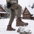 thumbnail image 2 of Ecetana Men's Winter Snow Boots Waterproof Warm Faux Fur Lined Durable Boot Anti Slip Outdoor Warm Climbing Shoes, 2 of 6