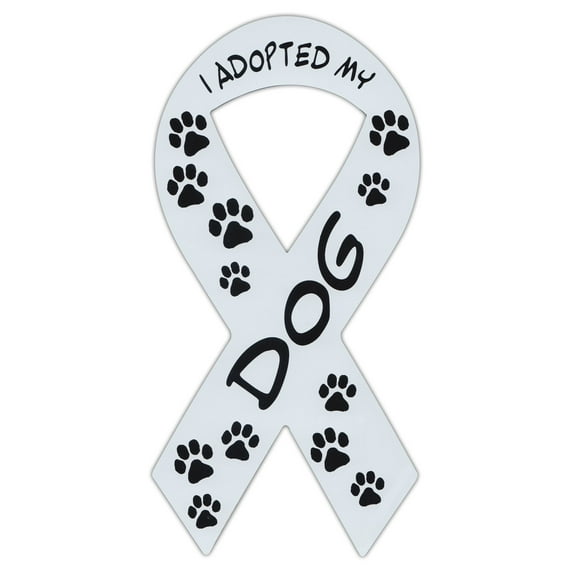 Ribbon Shaped Magnets: I Adopted My Dog | Cars, Trucks, Support Ribbons