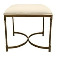 thumbnail image 7 of Honeyville Stool with Ivory Fabric Cushion Top and Antique Brass Base, 7 of 7