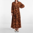 thumbnail image 1 of Vestidos Para Mujer 2025 Primavera Verano Casual Falda Mujer Cuello En V Estampado Vestido Suelto, 1 of 3