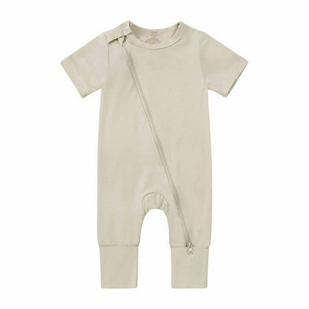 

Jumpsuit For Girls Newborn Newborn Toddler Baby Girls Boys Bodysuit Summer Short Sleeve Zipper One-piece Romper Jumpsuit Baby Outfit Boy Sisters Clothing Toddler