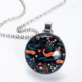 thumbnail image 2 of Platypus Glass Design Circular Pendant Necklace - Elegant Statement Piece for Women, 2 of 5