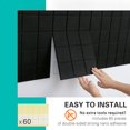 thumbnail image 3 of Tablero de corcho Bounmer 122 x 91 cm, paneles de fieltro negros para pared, 3 of 9