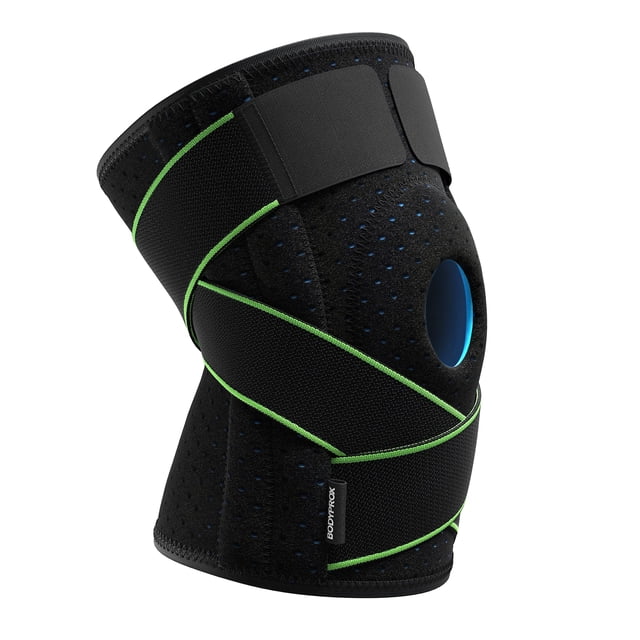 Rodillera Bodyprox con estabilizadores laterales y almohadillas de gel para rótula.