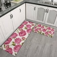 thumbnail image 2 of Pioneer Flower Floral Print Pattern Kitchen Rugs Sets Of 2,Anti Fatigue Kitchen Mat Rugs Non Slip Washable,Decorative Kitchen Floor Mats for Kitchen,Sink,Laundry,17"x30"+17"x47", 2 of 7
