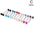 thumbnail image 1 of 12 Pieces Multicolor Headscarf Pearl Pins Clips Up Muslim Jewelry Scarf Shawl Hijab Scarf Clips M0A4, 1 of 6