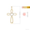 thumbnail image 3 of ANGARA Lab Grown Diamond Heart Open Cross Pendant for Women in 14K Yellow Gold (Size-1.25mm| Color-F-G| Clarity-VS) | April Birthstone, Anniversary Jewelry Gift for Women | Lab-Grown Diamond Necklace, 3 of 6