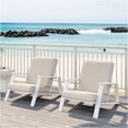 thumbnail image 2 of JERFIT 2-Piece Outdoor Adirondack Chair Set with Beige Cushions, All-Weather Acacia Wood Patio Lounge Chairs for Garden, Poolside, Porch, 2 of 10