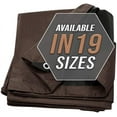thumbnail image 2 of Tarp Cover Brown/Black Heavy Duty 30'X30' Thick Material, Waterproof, Great for Tarpaulin Canopy Tent, Boat, RV Or Pool Cover (30X30 Heavy Duty Poly Tarp Brown/Black), 2 of 2