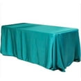 thumbnail image 2 of 6 pack 60x102" Rectangular Satin Tablecloth Wedding SEAMLESS Catering", Turquoise, 2 of 2
