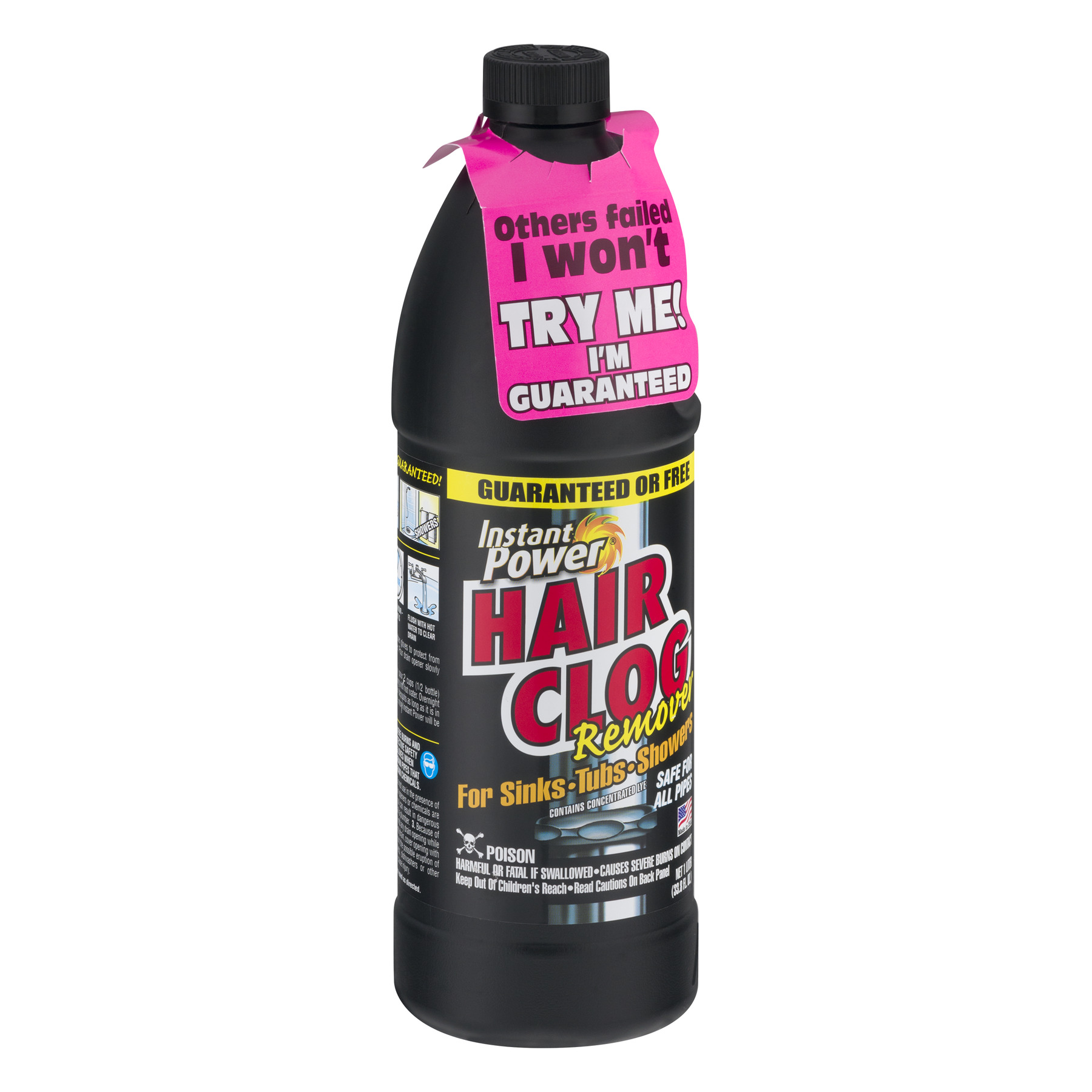 Instant Power Drain Hair Clog Remover 33 8 Fl Oz Walmart Com