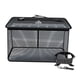 thumbnail image 2 of Cesta flotante, cubo tipo jaula, suministros para jaulas, malla exterior recubierta de goma con cremallera Negro 39cmx24cmx50cm, 2 of 9