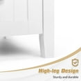 thumbnail image 5 of IVV White Bathroom Cabinet, Double-Door Vanity Base Cabinet with 2 Drawers and Open Shelves, 35.43"L x 18.11"W x 32.28"H, 5 of 7