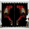 thumbnail image 1 of EREHome Angry basketball player Blackout Window Curtain Drapery Panels 52x84 Inch Two piece, 1 of 1