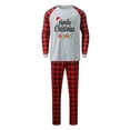 thumbnail image 3 of Odeerbi Christmas Pajamas for Family Holiday Long Sleeve Family Christmas Pajamas Matching Sets Dad Casual Printed Top with Bottom Outfits Home Wear Sleepwear Family Matching PJs Set Red, 3 of 5