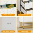thumbnail image 4 of 6 Drawer Dresser,Modern Dresser Chest with Wide Drawers and Metal Handles,Wood Storage Chest of Drawers for Bedroom,Living Room,Hallway,Entryway White, 4 of 7