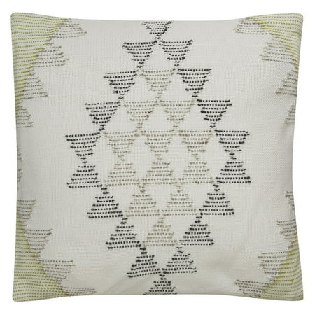 Jaipur Green - Jaipur Tribal Viscose and Cotton Decorative Pillow - Ivory / Green