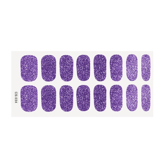 Autocollants d'Art des Ongles 16 Petits Autocollants d'Art des Ongles Autocollants d'Ongles de Couleur Unie Brillants Autocollants d'Ongles des Fêtes