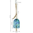 thumbnail image 3 of Sunnydaze Natural Melody 7.5" Turquoise Glass Speckled Wind Chime Bell, 3 of 9