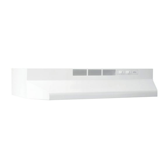 Broan-NuTone 413001 Non-Ducted Ductless Range Hood with Lights Exhaust Fan for Under Cabinet, 30-Inch, White CA2
