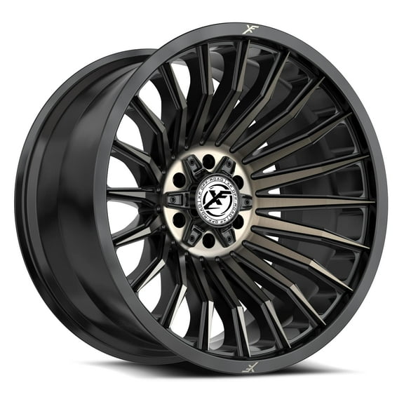 XF Off-Road XF-231 26x12 6x135 6x139.7 -44 Cb 106.4 Satin Black & Bronze Machined Double Dark Tint